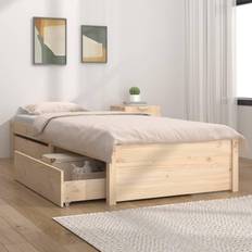 vidaXL Bed Frame With Drawers 100 x 200 cm