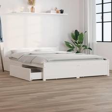 vidaXL Bed Frame without Mattress 160x200 cm White