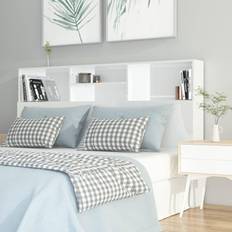 Cabeceros vidaXL Mueble Blanco Brillante 160x19x103.5 cm Cabecero