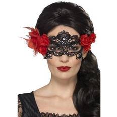 Eye Masks Smiffys Day of the dead lace filigree eyemask, black