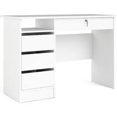 Furniture To Go Plus Med 1 Rum Og 4 Skuffer Hvid Folie Og Melamin 109,3 x 48,5 Skrivebord