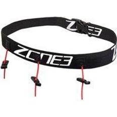 Rojo Cinturones de Correr Zone3 Race Number Belt Negro Infantil - Black