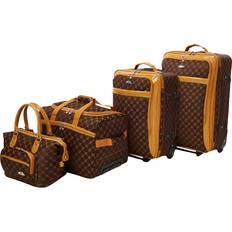 American Flyer Luggage Signature 4 Piece Set Chocolate Gold One Size