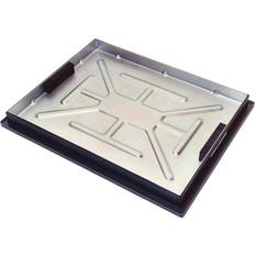 Clark Rectangular Framed Recessed 5T Manhole Cover, L600mm W450mm T55mm