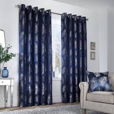 Blue Curtains Curtina Feather Jacquard 117x183cm