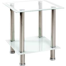 HAKU Möbel d'Appoint Structure Inox Poli Et Plateau Transparent Table Basse