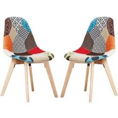Life Interiors Tulip Patchwork Kitchen Chair 2pcs