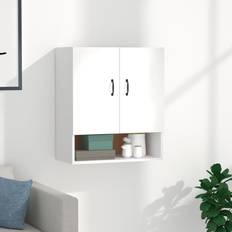 Wood wall vidaXL White Engineered Wood Floating Unit Wall Cabinet