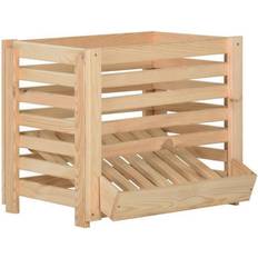 vidaXL Caja Para Patatas Madera Maciza De Pino 60x40x50 cm Cómoda