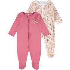Name It Baby Girls Nbfnightsuit 2P W/F Flower Noos - Rose Wine