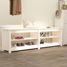 vidaXL Solid Wood Pine Shoe Rack