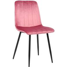 Rosa Sillas de Cocina CLP Comedor Dijon Terciopelo Rosado 53 x 45 x 88 cm Silla de Cocina