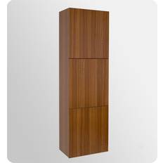 Tall Bathroom Cabinets Fresca FST8090TK Teak