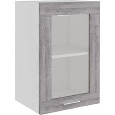 Grigio Mobili a Parete vidaXL Pensile Vetro Grigio Sonoma 40x31x60 cm Mobile a Parete