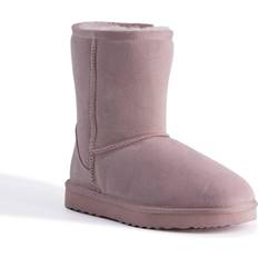 Roze Laarzen AUS WOOLI AUSTRALIA Cronulla Mid Calf Sheepskin Boot - Pale Pink/Roze