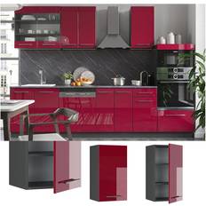 Rouge Meubles Muraux VICCO De Cuisine Fame-Line 40 cm Anthracite Bordeaux Meuble Mural