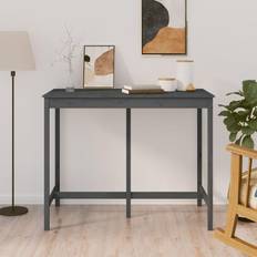 vidaXL Grey Solid Wood Pine Bar Table