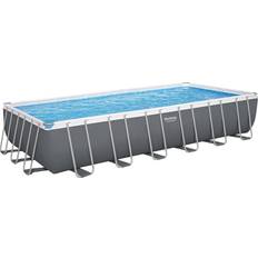 Pool 132cm Bestway 56475 power steel rectangular pool set sandfilteranlage 732x366x132cm