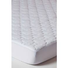 Polyester Protège-matelas Homescapes Luxueux À Grands Bonnets 160 x 200 cm - Blanc Protège-matelas Blanc (200x)