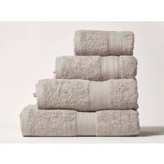 Homescapes Light Bath Towel White, Grey