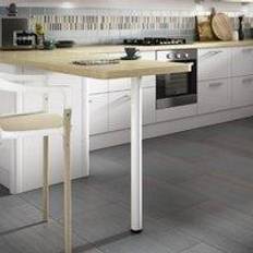 White Kitchen Sinks Matt White Steel Leg 870mm 60mm White