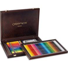 Caran d'ache prismalo colour pencils 30 40 neocolor ii wax pastels wooden box