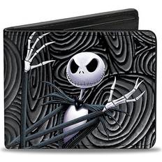 Nightmare Before Christmas Jack Arms Crossed Pose Jack Bi Fold Wallet - Black/Grey