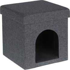 Relaxdays Cat Den, Retreat for Felines and Small Dogs, Pet Cave, HxWxD: 38.5x37x37cm