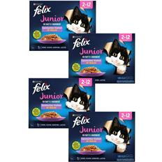 Felix Fantastic Junior En Gelatina 12 x 85 g Frango Vaca Salmío Sardinha