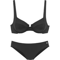 s.Oliver T-shirt Bra Bikini Set - Black