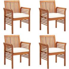 vidaXL Garden Dining Chairs With Cushions 4 Pcs 90cm H X 60cm W X 60cm D