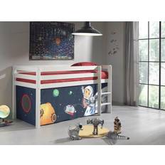 White Loft Beds Vipack Furniture Spielbett Spaceman, weiß