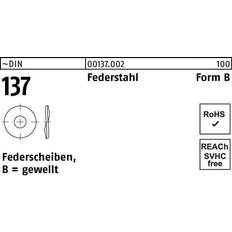 Unterlegscheiben DIN 137 Federstahl blank B 6 KP