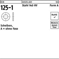Unterlegscheiben Zubehör, Unterlegscheibe DIN 125-1 Form A 140 HV