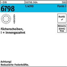 Unterlegscheiben innengezahnt, DIN 6798 1.4310 Form I 3,2mm