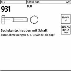 Lemvigh-Müller M10X80 Sort Stålbolt DIN 931 100 Stk