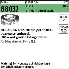 Unterlegscheiben Heico Keilsicherungsscheiben ART 88032 geklebt flZnnc