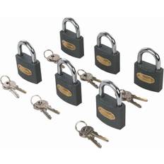 Sicurezza Silverline Iron Padlock Keyed Alike 6pk