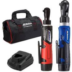 3 4 impact wrench ACDelco G12 Series 2-Tool Combo Kit- 1/4" & 3/8" Cordless Ratchet Wrench, 2-Battery Kit