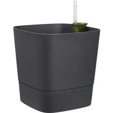 Plastique Pots et Jardinières Elho Plastique Carré Gris Charbon 29.5 x 29.5 x H 30.2 cm