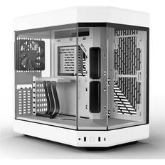 Riser cable Hyte Y60 Modern Aesthetic Dual Chamber Panoramic Tempered Glass Mid-Tower ATX Computer Gaming Case with PCIe 4.0 Riser Cable Included, Snow White