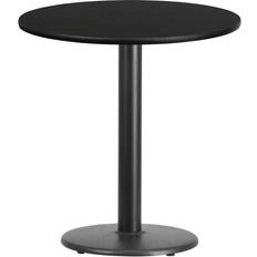 Gray Dining Tables Flash Furniture 24 Round Black Laminate Top Dining Table