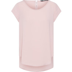 XS Blusas Only Vic Loose Short Sleeve Top - Pink