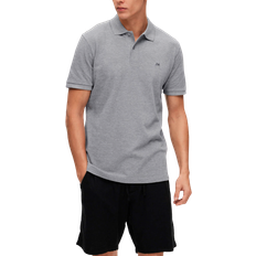 Selected Homme Classic Polo Shirt - Medium Grey Melange