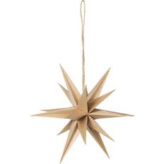 Beige Décorations de Sapin de Noël Broste Copenhagen Venus Pendentif étoile Ø 20 cm Natural Décoration de Sapin de Noël