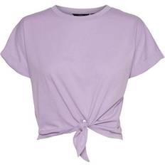 Vero Moda Panna SS Crop Top - Purple/Lavender