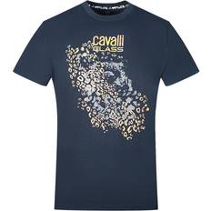 Cavalli Class Men's Leopard Print Silhouette T-shirt - Navy