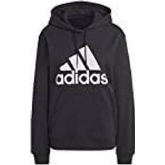 adidas Essentials Big Logo Regular French Terry Hoodie - Black/White
