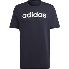 Adidas Essentials Single Jersey Linear Embroidered Logo T-shirt - Legend Ink/White