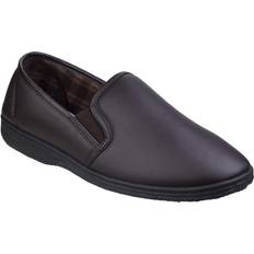 Men Loafers on sale Fleet & Foster Brown Visa Twin Gusset Slipper